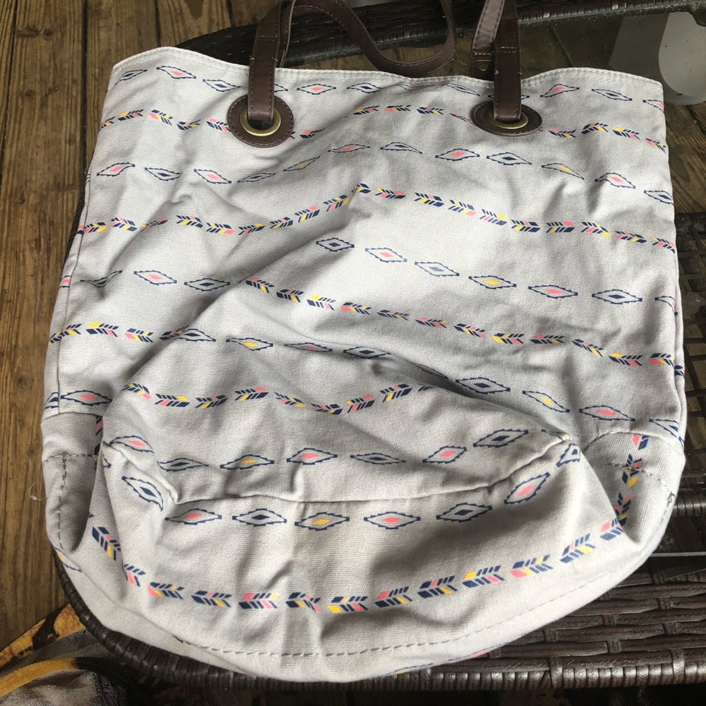 Tribal print tote bag